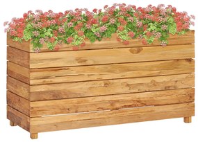 Letto Rialzato 100x40x55 Cm Legno Di Teak Di Recupero E Acciaio /