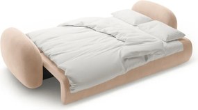 Divano beige allungabile/con contenitore con rivestimento in velluto 262 cm Tonale – Cosmopolitan Design