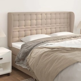 Testiera Ad Orecchio Cappuccino 183x23x118/128 Cm İn Similpelle /