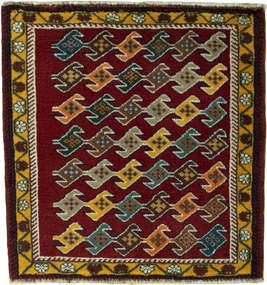 Shiraz Tappeto persiano 60 x 60 Rosso (Iran) Annodato A Mano