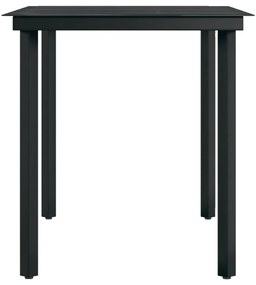 Set da pranzo per giardino 7 pz con cuscini grigio e nero