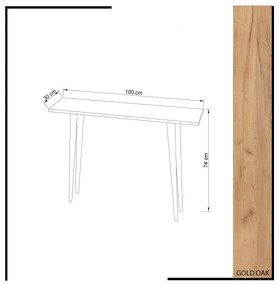 Consolle DESIDERO 74x100 cm marrone