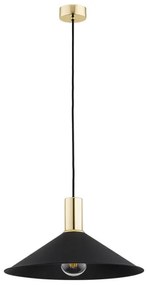 Argon 4912 - Lampadario a sospensione con filo MINORI 1xE27/15W/230V nero/oro