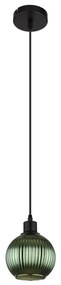 Globo 15638G - Lampadario a sospensione con filo ZUMBA 1xE27/25W/230V diametro 15 cm verde