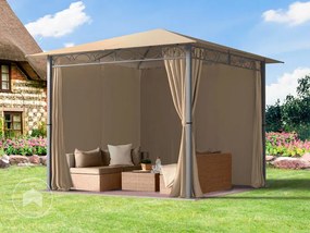 TOOLPORT Gazebo da giardino Paradise Premium ocra, 3x3m - (300115)