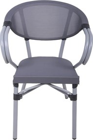 Sedia da esterno grigia in metallo Toskana – Garden Pleasure