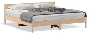 Giroletto Senza Materasso 200x200 Cm İn Legno Massello Di Pino /