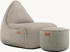 Pouf sacco da giardino con poggiapiedi Cobana