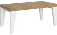 Tavolo allungabile 90x180/284 cm Naxy Mix piano Bianco Frassino - g - Quercia Natura/Bianco Frassino