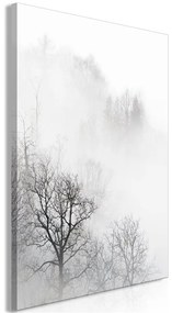 Quadro Trees In The Fog (1 Part) Vertical  Colore bianco e nero, Dimensioni e Misure 80x120