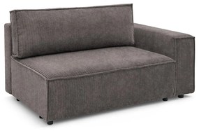 Modulo divano in velluto a coste marrone chiaro, angolo destro Nihad modular - Bobochic Paris