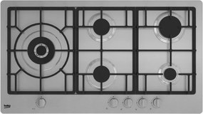 Beko - himl 95225 sxe Piano Cottura Incorporato 90 cm Gas 5 Fornelli Acciaio Inossidabile