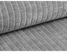 Divano grigio chiaro con rivestimento in velluto a coste 224 cm Bergamo – Cosmopolitan Design