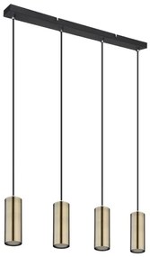 Globo 57911-4HM - Lampadario a sospensione con filo ROBBY 4xGU10/35W/230V nero/ottone