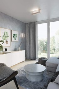 Applique da Soffitto Legno naturale e Vetro FENIKS 1 E27 da Interno