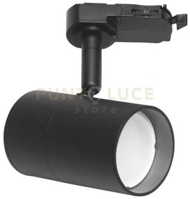 Gfa1061- proiettore in alluminio nero per binario trifase 1 luce at...