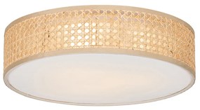 Plafoniera orientale rattan 40 cm 3 luci - Tromma