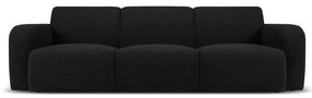 Divano in tessuto bouclé nero 235 cm Molino - Micadoni Home