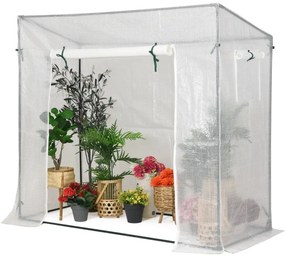 Mini serra di telo per pomodori 2 x 0,8 m Garden Point bianco
