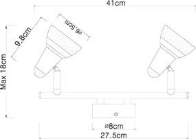 Globo 56134-2 - Faretto LED ALASKA 2xLED/4W/230V cromo lucido