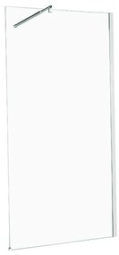 Box doccia walk-in, vetro 6 mm, L 70-120 cm x H 200 cm, profilo cromo