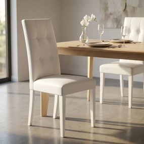 JACQUELYN - sedia moderna ecopelle con 4 bottoni