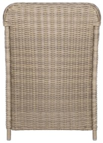 Sedie da esterno con cuscini 2 pz in polyrattan marrone