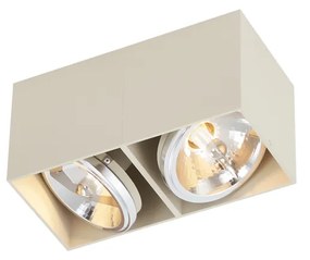 Faretto da parete moderno beige G9 orientabile a 2 luci - Box