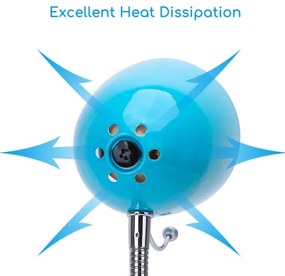 Aigostar -  Lampada da tavolo con morsetto 1xE27/11W/230V blu/cromo