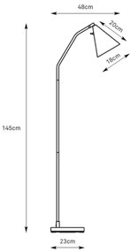 Markslöjd 108889 - Lampada da terra dimmerabile FUNIL LED/4,9W/230V nera