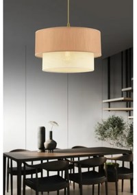 Lampadario a sospensione su cavo ECHO 1xE27/60W/230V marrone/crema