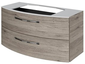 Mobile da bagno sospeso sotto lavabo L 99 x H 49.2 x P 46.2 cm rovere, 2 cassetti PELIPAL Cassca
