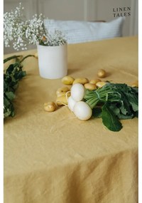 Sottobicchieri in tessuto giallo in set da 4 Honey - Linen Tales