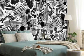 Carta da parati – Pop art astratto in bianco e nero