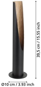 Eglo 901734 - Lampada da tavolo LED BARBOTTO 1xGU10/4,5W/230V 3000K nero/marrone