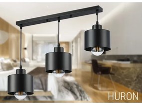 Lampadario a sospensione con filo 3xE27/35W/230V nero