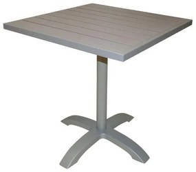 Tavolo da pranzo per giardino struttura e superficie in Alluminio  per 4 persone 70x70cm