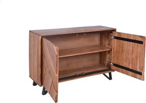 Armadietto di colore naturale in acacia massiccia 120x78x40 cm Ambala – Interia Home &amp; Living