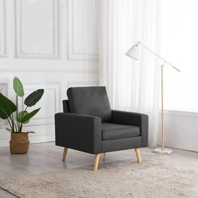Poltrona Grigio Scuro İn Tessuto /
