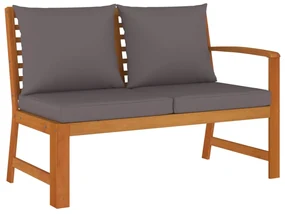 Set da pranzo da giardino 6pz con cuscini legno massello acacia