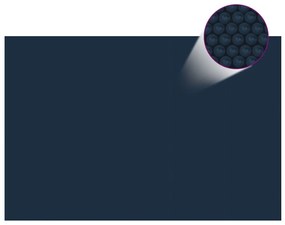 Pellicola Galleggiante Solare Pe Piscina 600x400 Cm Nero E Blu /