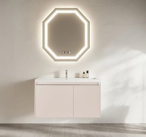 Mobile bagno con lavabo L 100 cm grigio perla per vasca centrale Cielo