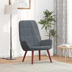 Sedia Relax Grigio Scuro İn Velluto /