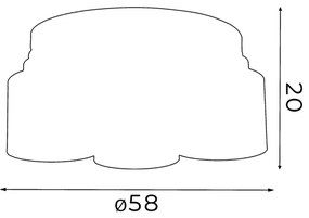 Lampadario a plafone FRODI 5xE27/60W/230V nero