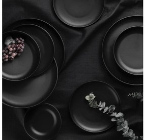 Servizio da tavola 24 pezzi, porcellana nera