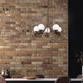 Brilagi - LED Lampadario a sospensione con catena COTTAGE 5xG9/40W/230V quercia/bianco