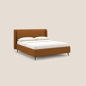 Nadine letto contenitore di design e comfort Italiano in tessuto impermeabile T19 arancio