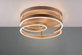 Marnie plafoniera led 58w 6800lm, 3000k metallo caffe' a spiraledim...