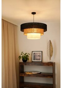Brilagi - Lampadario a cavo ASPEN LUNETA 1xE27/15W/230V Ø60 nero/beige/crema