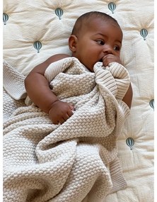 Coperta per bambini giallo chiaro/blu in cotone organico trapuntata 90x120 cm Balloon – Cam Cam Copenhagen